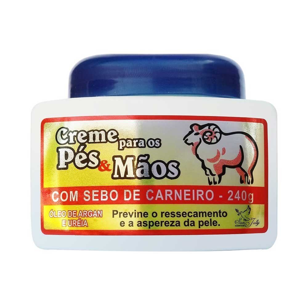 CREME P/ PÉS E MÃOS SEBO DE CARNEIRO 240G SAN JULLY