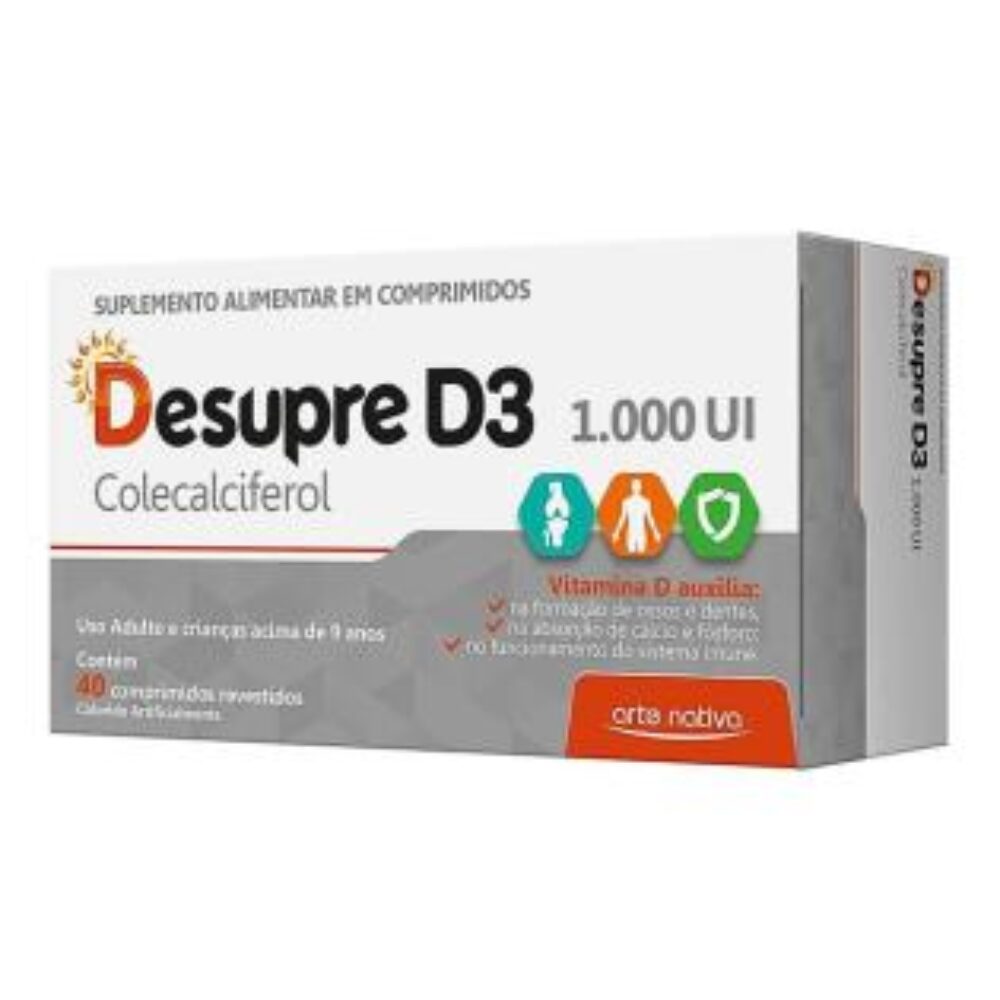SUPL. DESUPRE D3 COLECALFIDEROL 1.000UI 40 COMPR. ARTE NATIVA
