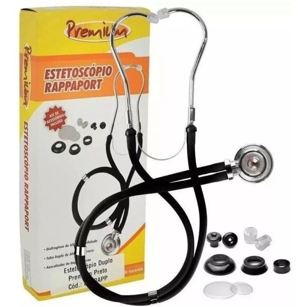 ESTETOSCÓPIO PREMIUM RAPPAPORT PRETO