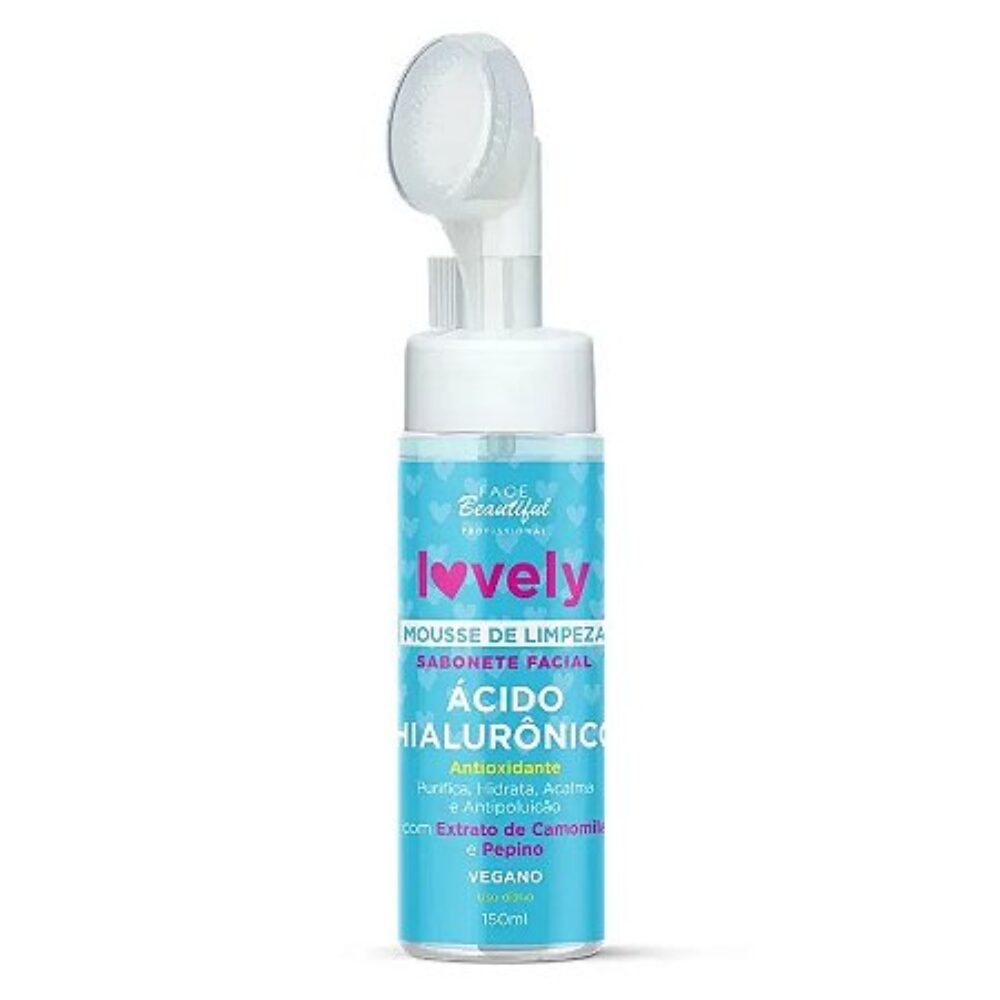 MOUSSE DE LIMPEZA FACIAL LOVELY ÁCIDO HIALURÔNICO 150ML