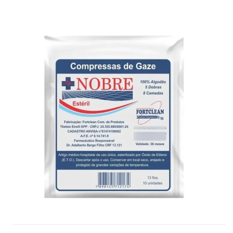 COMPRESSA GAZE NOBRE 13 FIOS C/10