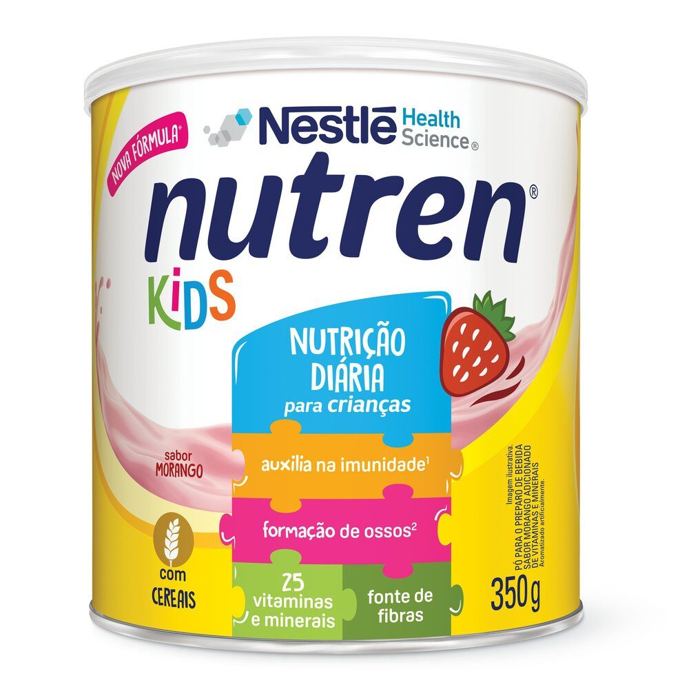 NUTREN KIDS MORANGO NESTLÉ 350G
