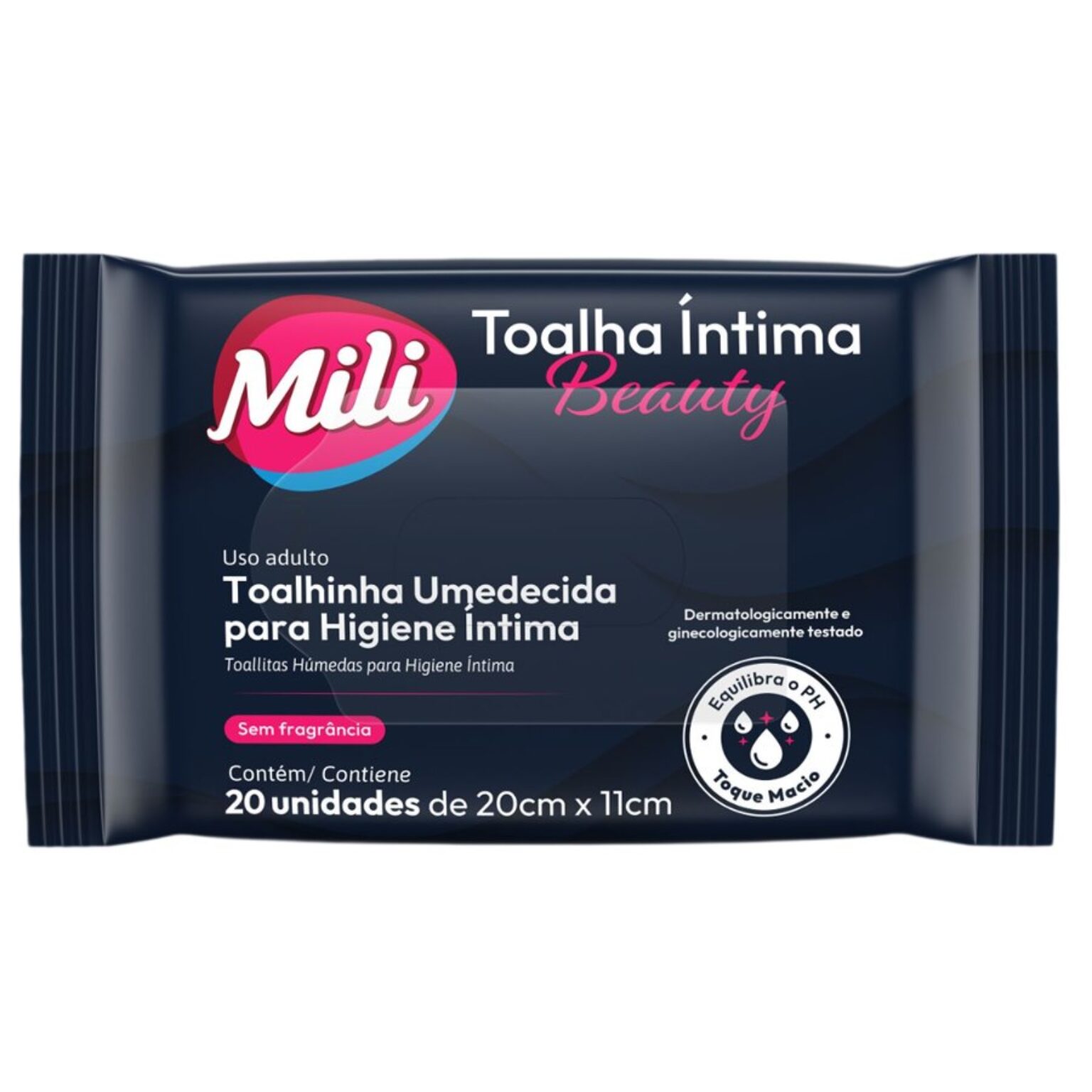 TOALHAS UMEDECIDAS MILI ÍNTIMAS BEAUTY C/ 20