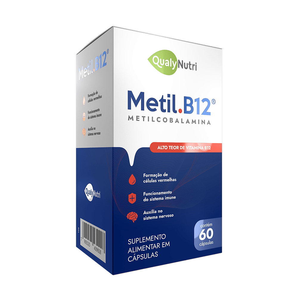 B12 METILCOBALAMINA 600MG C/ 60 CAP. QUALY NUTRI