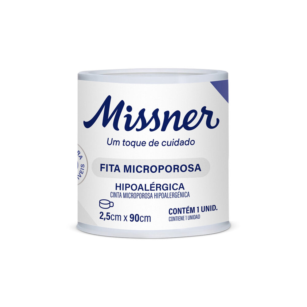 FITA MICROPOROSA MISSNER 2,5CM x 90CM