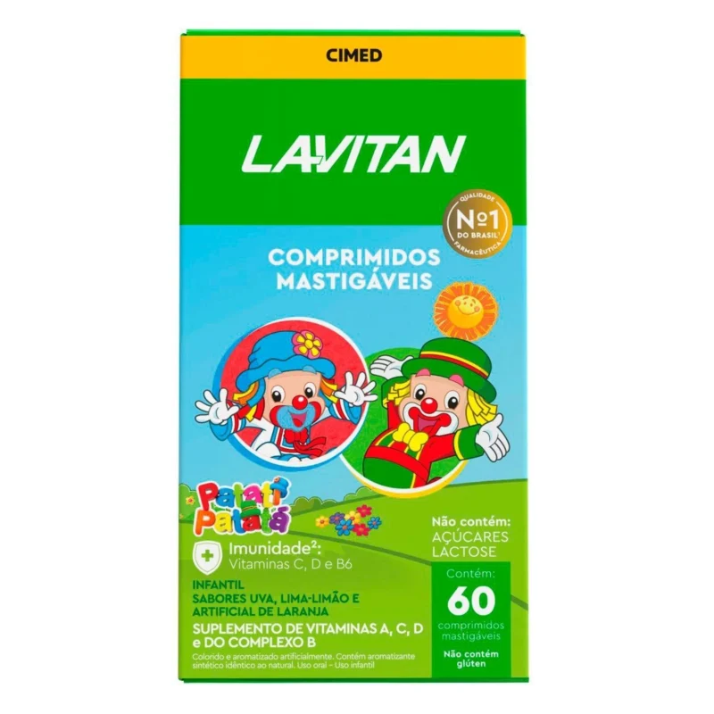 MULTIVITAMÍNICO LAVITAN KIDS 60 COMPR. MASTIGÁVEIS CIMED