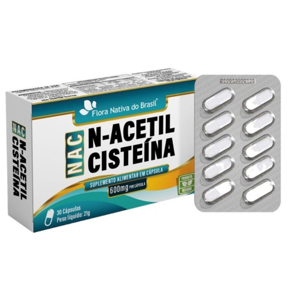 NAC N-ACETIL CISTEÍNA 600MG C/ 30 CAP. FLORA NATIVA