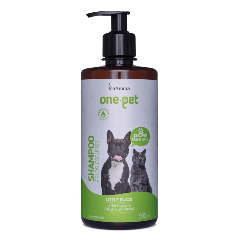 SHAMPOO PET PELOS ESCUROS 500ML ONE PET VIA AROMA